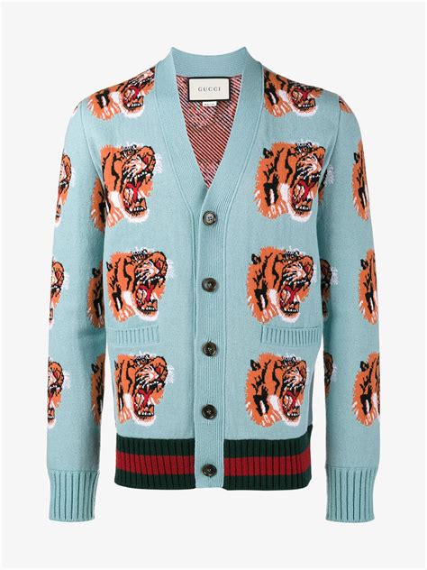 gucci tiger wool cardigan|gucci tiger clutch.